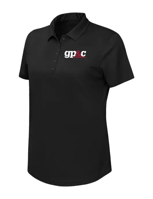 Callaway Womens Birdseye Black Polo w/GP&C Logo