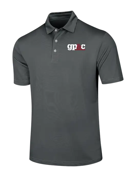 Callaway Black Fine Line Stripe Polo w/GP&C Logo