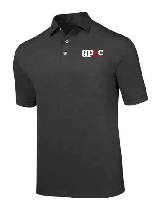 Callaway Black Fashion Tonal Polo w/GP&C Logo