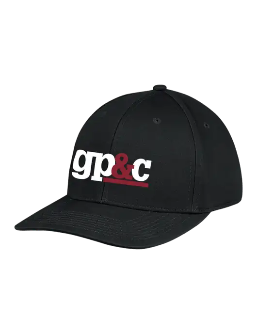 Premium Modern Structured Twill Black Snapback Cap w/GP&C Logo