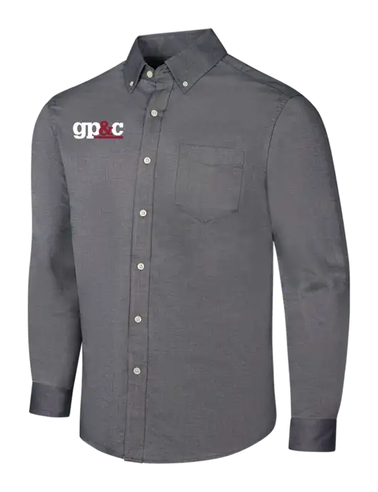 Dark Grey SuperPro Oxford Shirt w/GP&C Logo