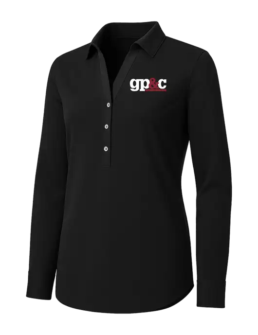 Womens Black City Stretch Shirt w/GP&C Logo