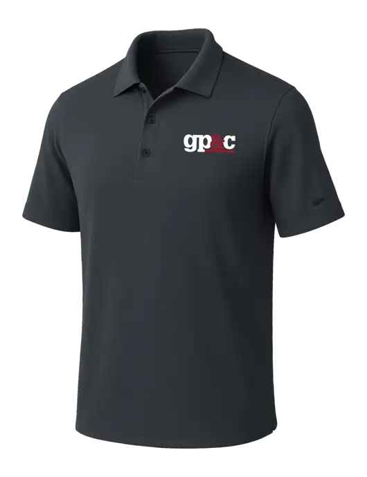 NIKE Dark Grey Dri-Fit Micro Pique Polo w/GP&C Logo