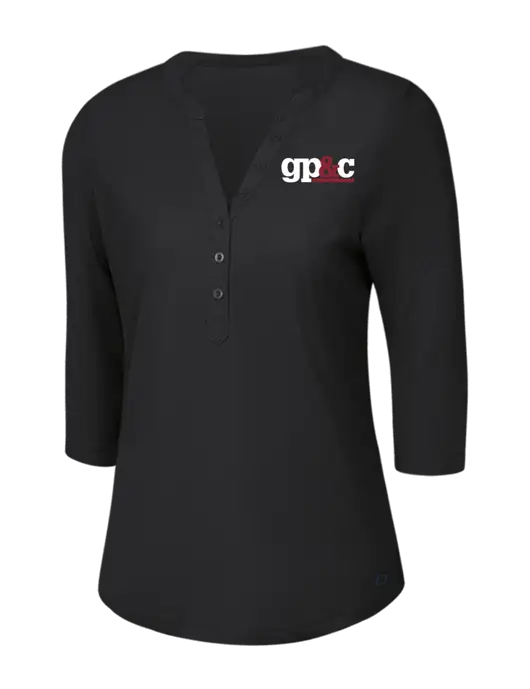 OGIO Blacktop Jewel Henley w/GP&C Logo