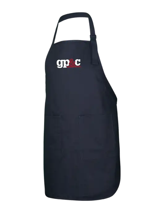 Full-Length Black Apron With Pockets w/GP&C Logo