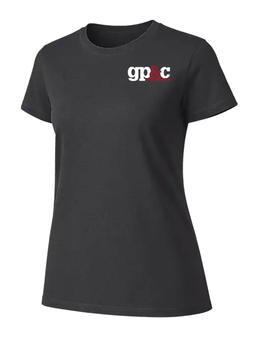 Womens Ring Spun Charcoal 4.5 oz T-Shirt w/GP&C Logo