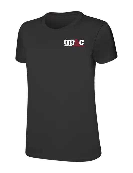 Womens Ring Spun Charcoal 4.5 oz T-Shirt w/GP&C Logo