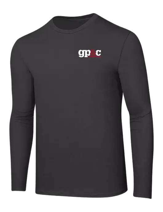Ring Spun Charcoal 4.5 oz Long Sleeve T-Shirt w/GP&C Logo