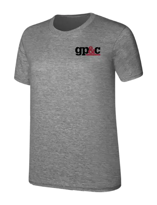 Womens Ring Spun Light Grey Heather 4.5 oz T-Shirt w/GP&C Logo