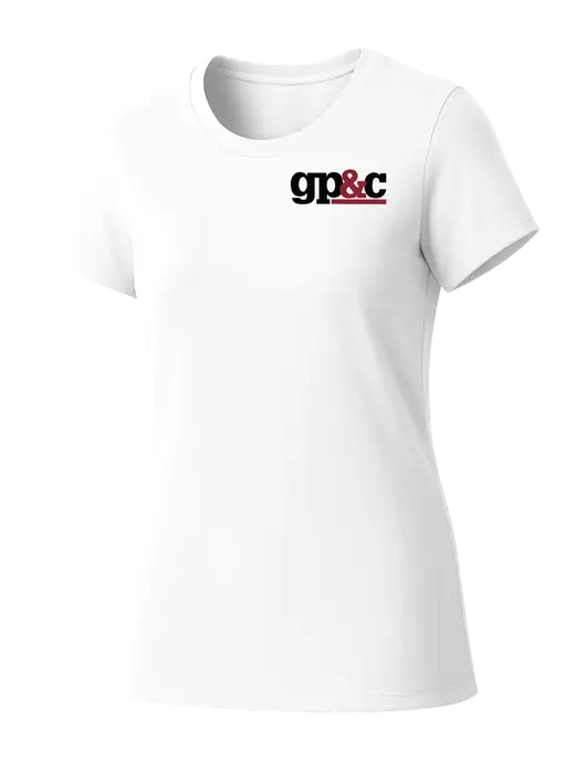 Womens Seriously Soft White T-Shirt w/GP&C Logo