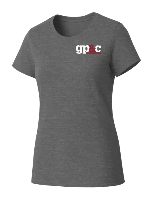 Womens Seriously Soft Grey Frost T-Shirt w/GP&C Logo