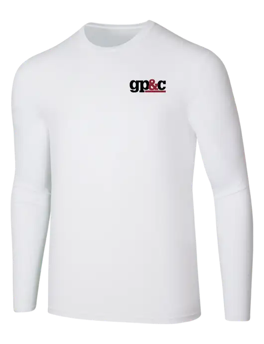 Seriously Soft White Long Sleeve T-Shirt w/GP&C Logo
