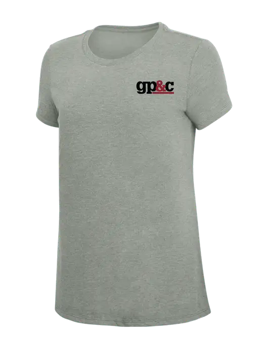 Womens Simply Soft Grey Frost 4.5oz  Poly/Combed Ring Spun Cotton T-Shirt w/GP&C Logo