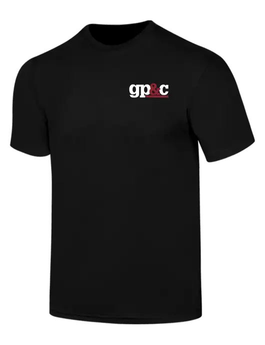 Simply Soft Black 4.5oz  Poly/Combed Ring Spun Cotton T-Shirt w/GP&C Logo