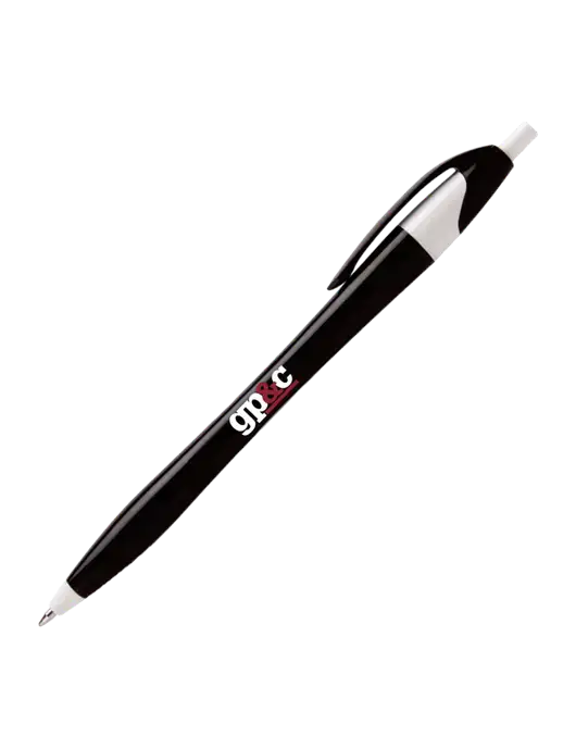Novella Black/White Executive Pen - Blue Ink w/GP&C Logo