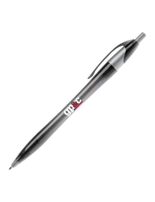 Novella Translucent Black/Silver Jewel Pen - Blue Ink w/GP&C Logo
