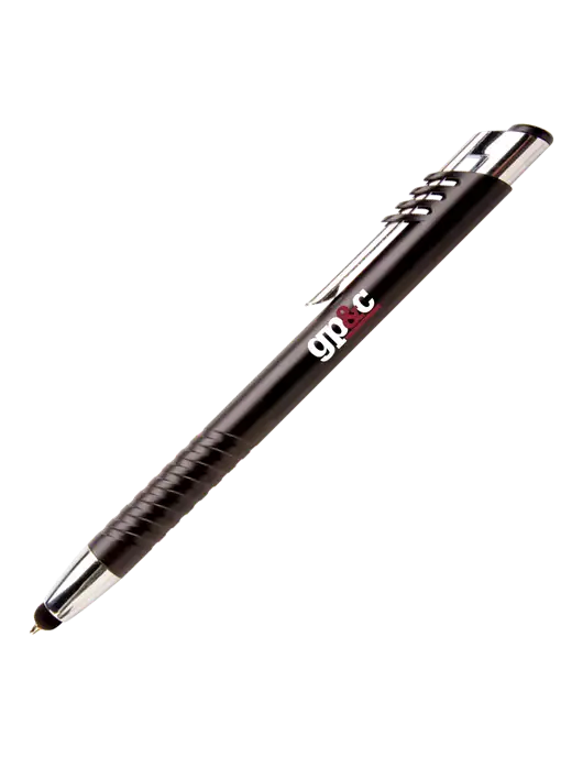 Schirhart Black Stylus Pen - Blue Ink w/GP&C Logo