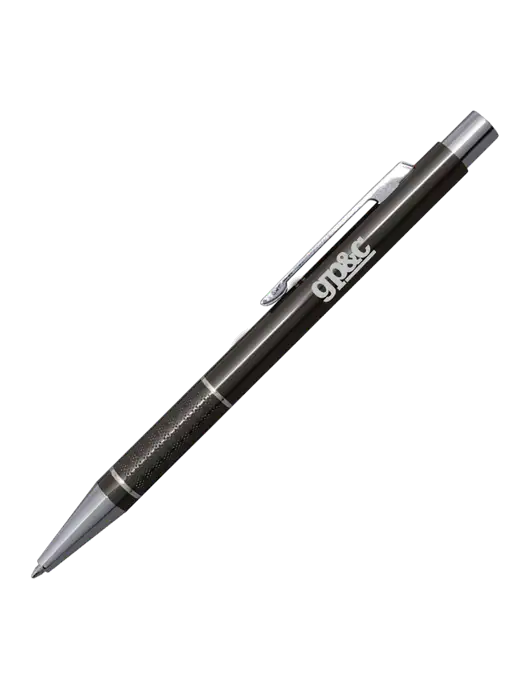 St George Gunmetal Pen - Blue Ink w/GP&C Logo
