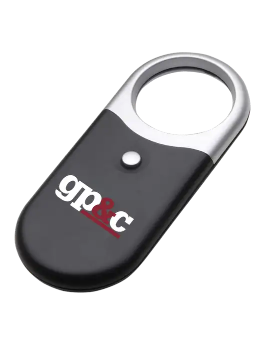 Compact Black Magnifier Light w/GP&C Logo
