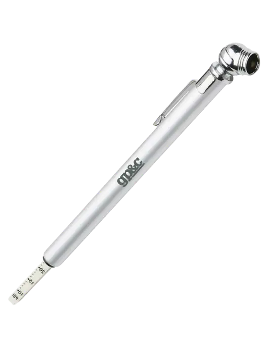 Quick View Silver Tire Gauge w/GP&C Logo
