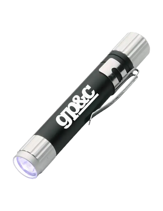 Black Aluminum LED Penlight w/GP&C Logo