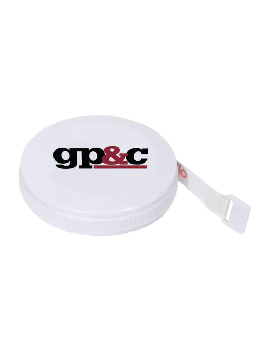 White Round Tape Measure w/GP&C Logo
