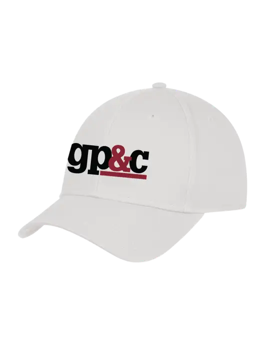 White Structured Cap Hook & Loop w/GP&C Logo