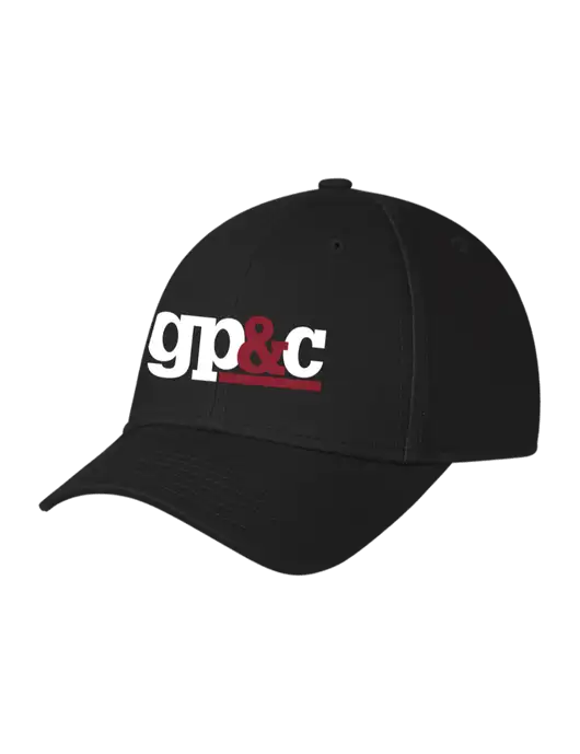 Black Structured Cap Hook & Loop w/GP&C Logo