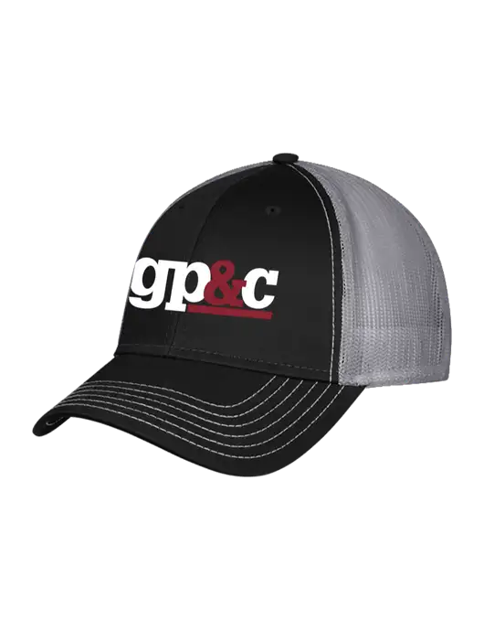 Black & Grey Mesh Trucker Cap Snap Back w/GP&C Logo