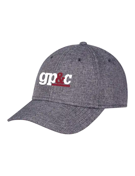Heather Charcoal Structured Linen Look Cap Hook & Loop w/GP&C Logo