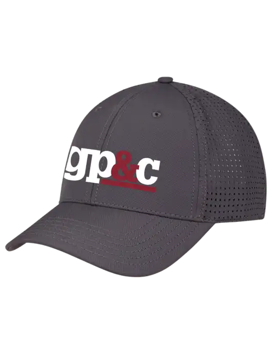 Charcoal Performance Stretchable Cap Hook & Loop w/GP&C Logo