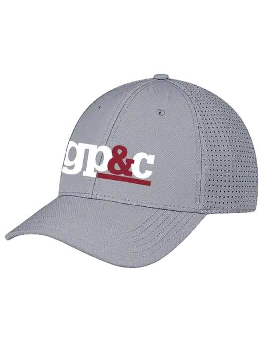 Grey Performance Stretchable Cap Hook & Loop w/GP&C Logo