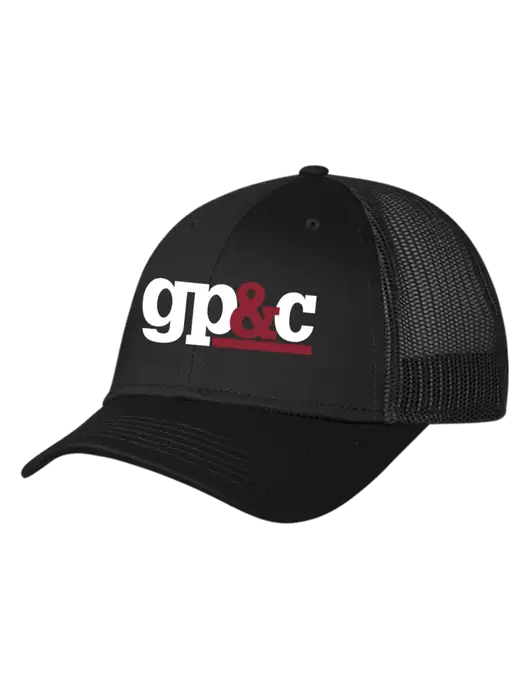 Black Mesh Trucker Cap Snap Back w/GP&C Logo