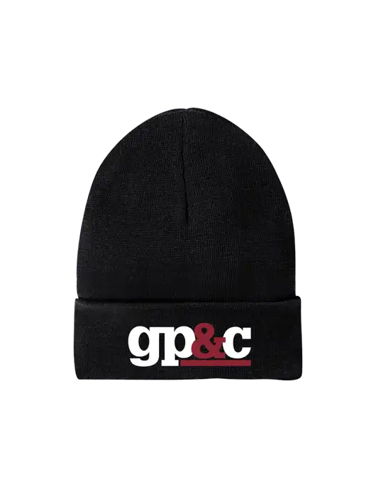 Recycled Black Beanie w/GP&C Logo