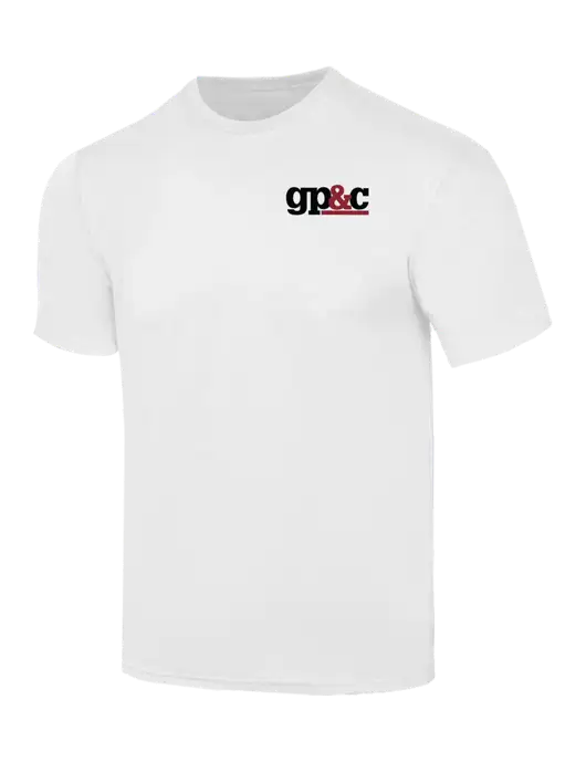 Simply Soft White 4.5oz  Poly/Combed Ring Spun Cotton T-Shirt w/GP&C Logo