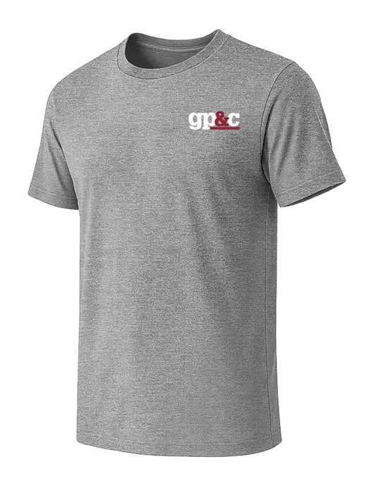 BELLA+CANVAS Heather Grey CVC Short Sleeve Tee w/GP&C Logo