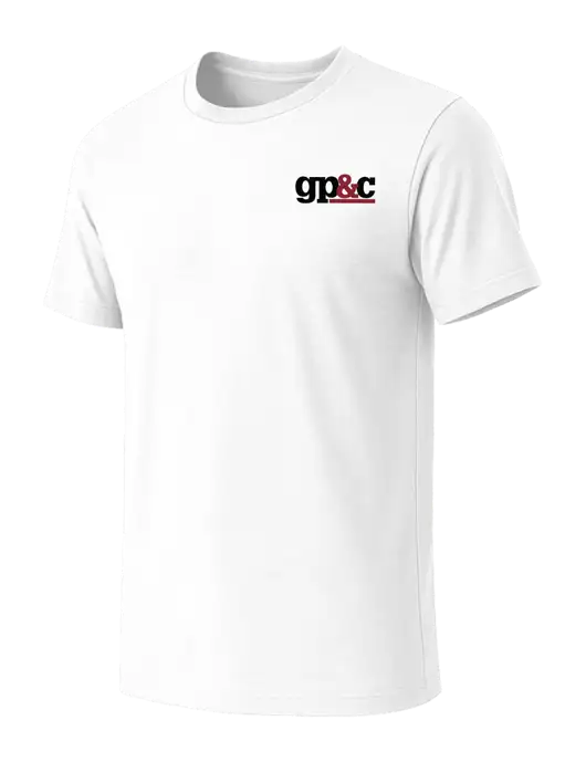 BELLA+CANVAS White Blend CVC Short Sleeve Tee w/GP&C Logo