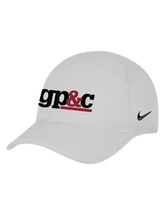 Nike White Featherlight Cap w/GP&C Logo