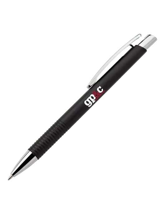 Malay Black Ballpoint Pen - Blue Ink w/GP&C Logo