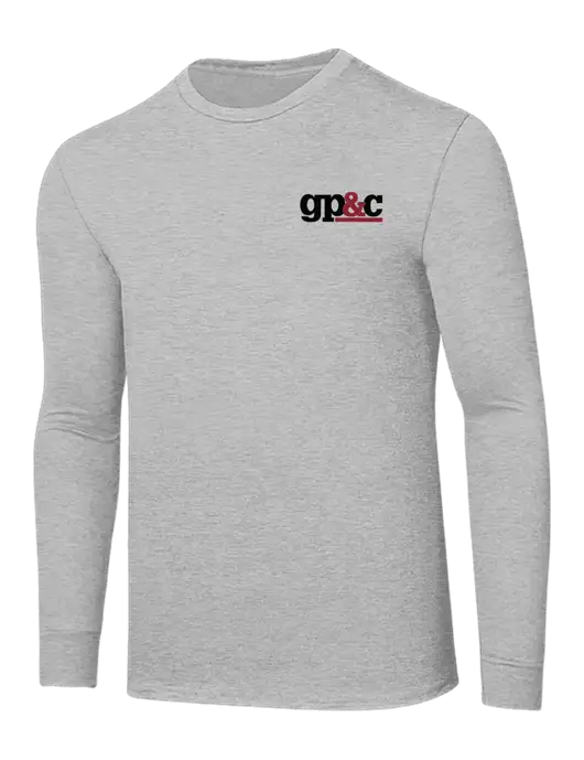 Core Blend Light Grey Heather Long Sleeve Tee w/GP&C Logo