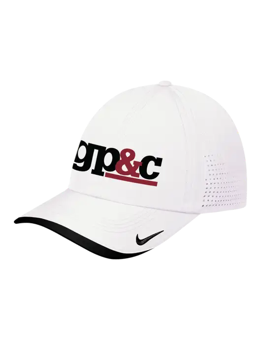 Nike White/Black Dri-FIT Perforated Performance Cap w/GP&C Logo
