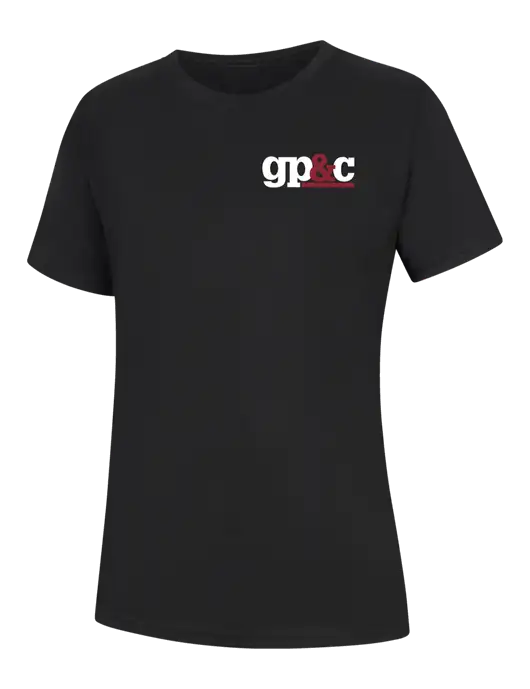 Womens Black Core Blend Tee w/GP&C Logo