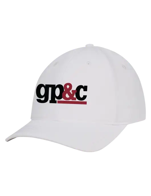 White Nylon Twill Performance Cap w/GP&C Logo