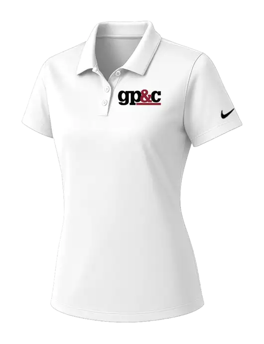 Nike Womens White Dry Essential Solid Polo w/GP&C Logo