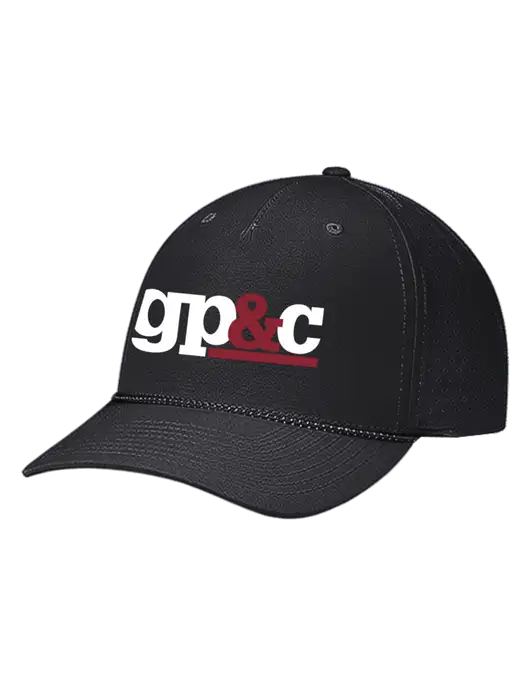 Richardson Laser Perf Performance Black/Black-Grey Rope Cap w/GP&C Logo