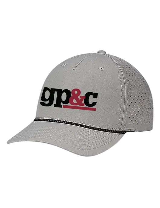 Richardson Laser Perf Performance Light Grey/Black-Grey Rope Cap w/GP&C Logo