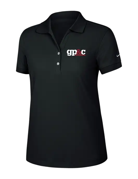 Nike Womens Dri-FIT Classic Black Polo w/GP&C Logo