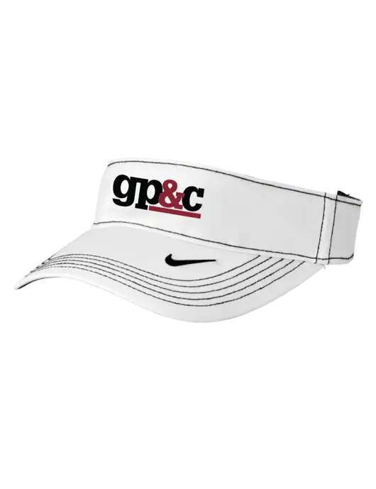 Nike White Dri-FIT Ace Visor w/GP&C Logo