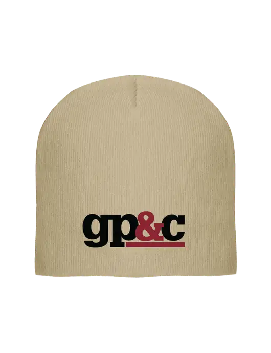 Solid Tan Element Knit Beanie w/GP&C Logo