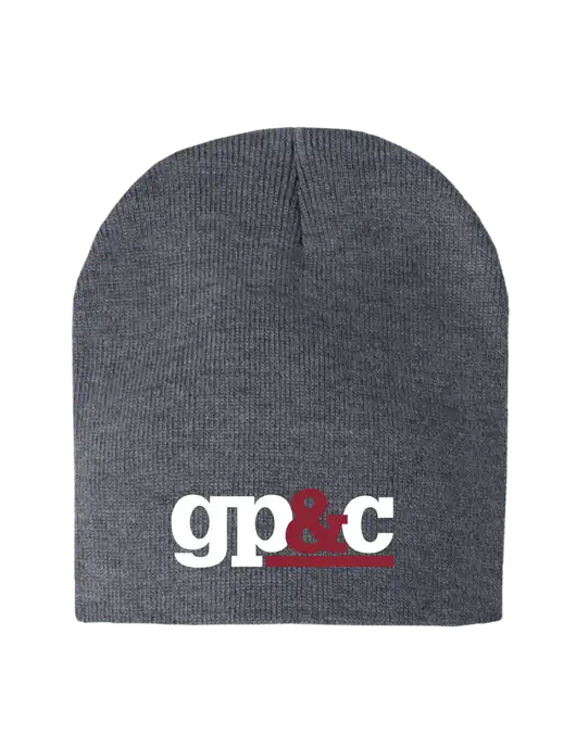 Dark Grey Heather Element Knit Beanie w/GP&C Logo